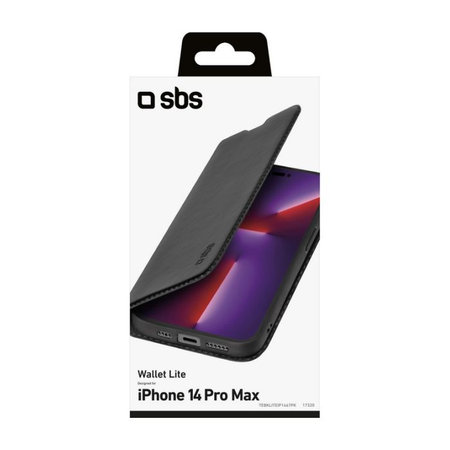 SBS - Fall Book Wallet Lite für iPhone 14 Pro Max, schwarz