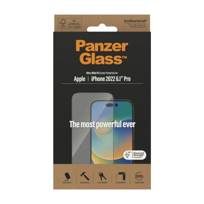 PanzerGlass - Gehärtetes Glas UWF AB für iPhone 14 Pro