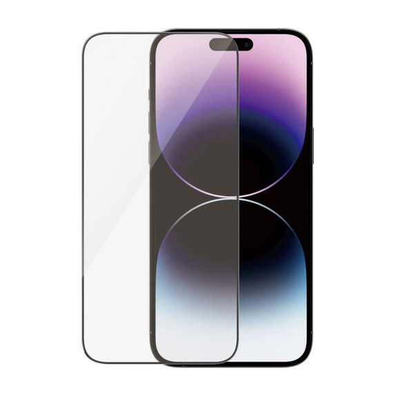 Schutzglas UWF AB mit Applikator für iPhone 14 Pro Max, Schwarz, PanzerGlass