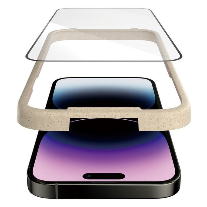 PanzerGlass - Gehärtetes Glas UWF mit aplikator für iPhone 14 Pro Max, schwarz