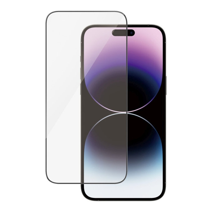 Schutzglas UWF AB mit Applikator für iPhone 14 Pro Max, Schwarz, PanzerGlass
