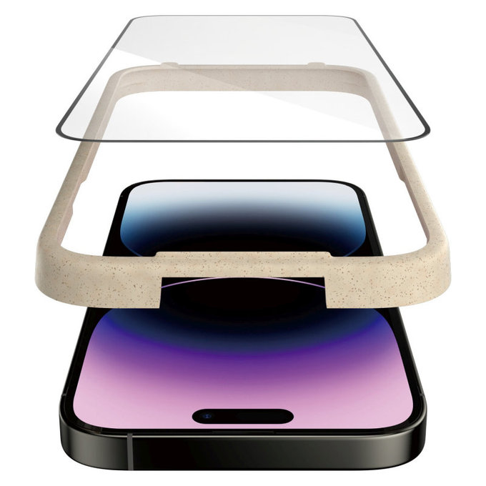 Schutzglas UWF AB mit Applikator für iPhone 14 Pro Max, Schwarz, PanzerGlass