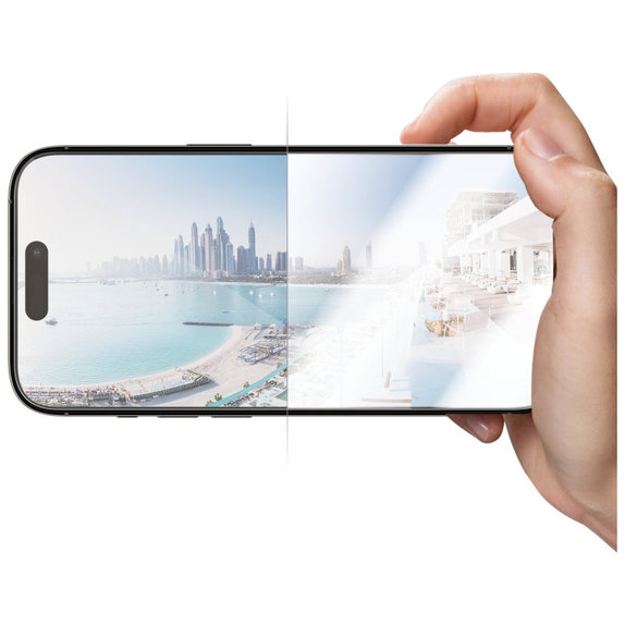 Schutzglas UWF Anti-Reflective AB mit Applikator für iPhone 14 Pro, Schwarz, PanzerGlass