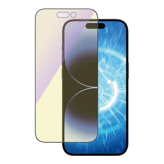 Schutzglas UWF Anti-Bluelight AB mit Applikator für iPhone 14 Pro, Schwarz, PanzerGlass
