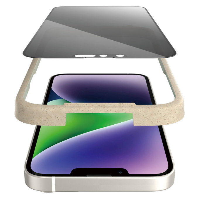 Schutzglas UWF Privacy AB mit Applikator für iPhone 14 Plus/13 Pro Max, Schwarz, PanzerGlass