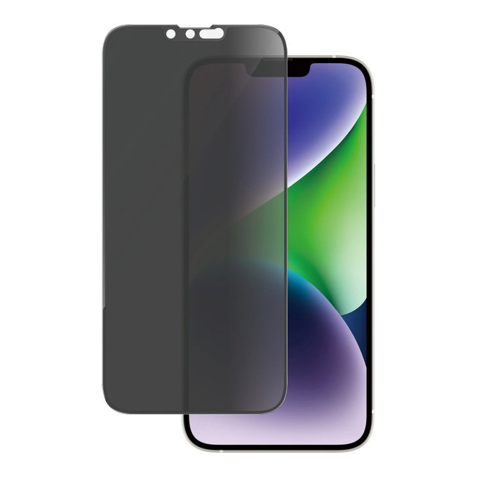 Schutzglas UWF Privacy AB mit Applikator für iPhone 14 Plus/13 Pro Max, Schwarz, PanzerGlass