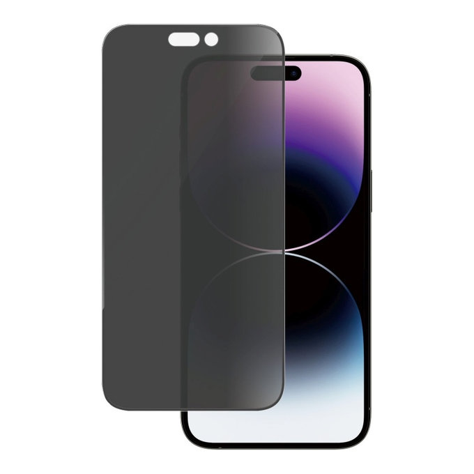 Schutzglas UWF Privacy AB mit Applikator für iPhone 14 Pro Max, Schwarz, PanzerGlass