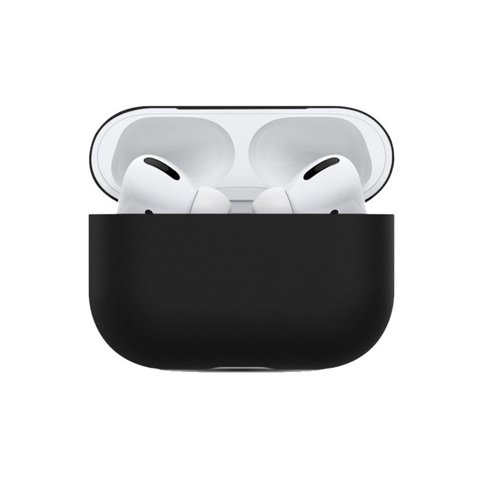 FixPremium - Silikonhülle für AirPods Pro, schwarz