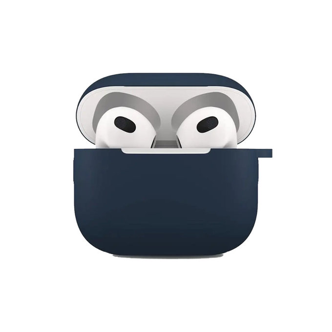 FixPremium - Silikonhülle mit Karabiner für AirPods 3, blau