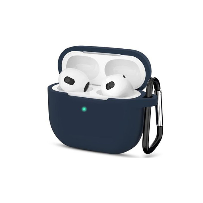 FixPremium - Silikonhülle mit Karabiner für AirPods 3, blau
