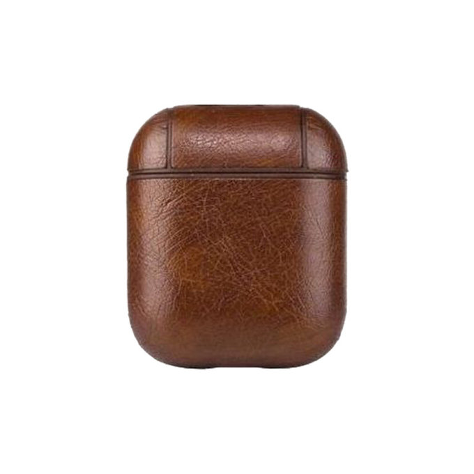 FixPremium - Etui aus Kunstleder für AirPods 1 und 2, braun