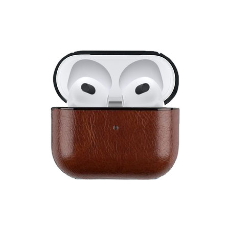 FixPremium - Etui aus Kunstleder für AirPods 3, braun