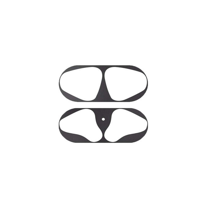 FixPremium - Staubaufkleber für AirPods 1 und 2, schwarz