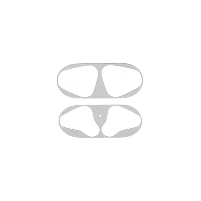 FixPremium - Staubaufkleber für AirPods 1 und 2, silber