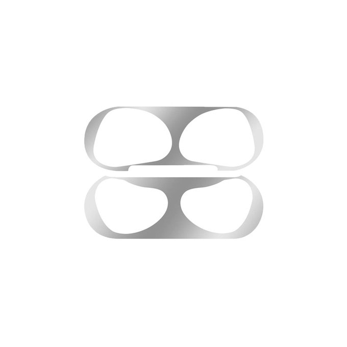 FixPremium - Staubaufkleber für AirPods 3, silber