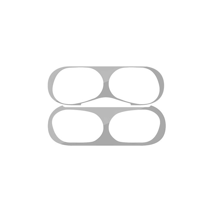FixPremium - Staubaufkleber für AirPods Pro, silber