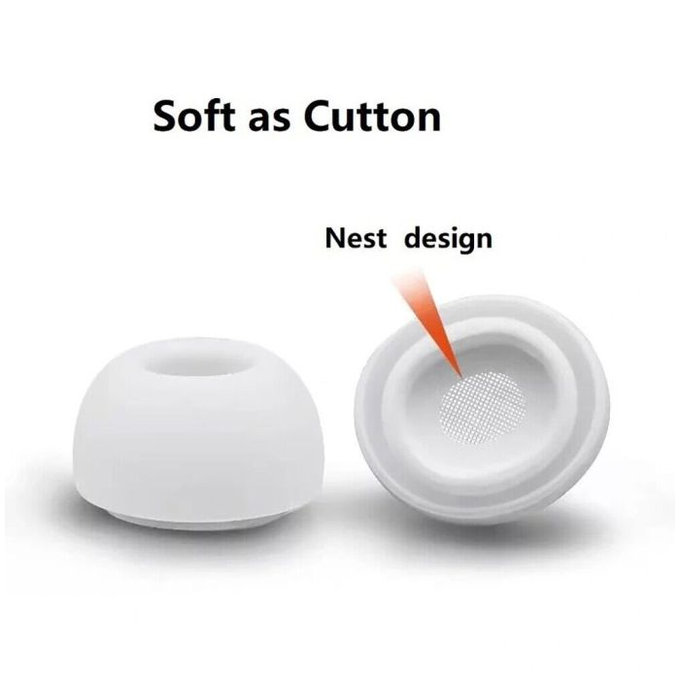 FixPremium - Ohrstöpsel für AirPods Pro - Set 3Stk (L, M, S), weiß