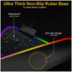 FixPremium - Maus und Tastatur Pad mit RGB, 90x40cm, schwarz