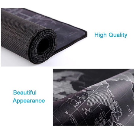 FixPremium - Maus und Tastatur Pad mit Kartenthema, schwarz