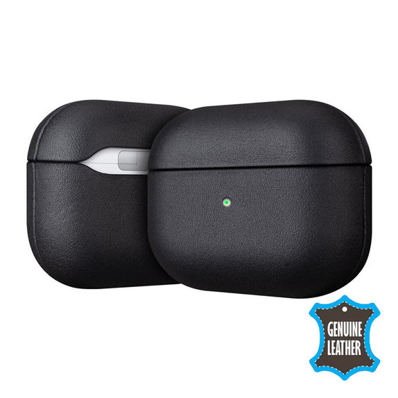 FixPremium - Lederetui für AirPods 3, schwarz