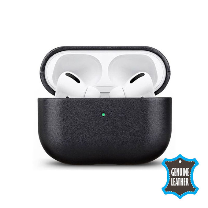 FixPremium - Lederetui für AirPods Pro, schwarz