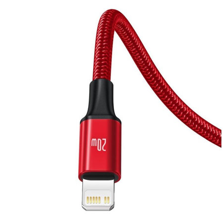 Baseus - Kabel - USB-C 3v1 (2x USB-C, Lightning) (1.5m), rot