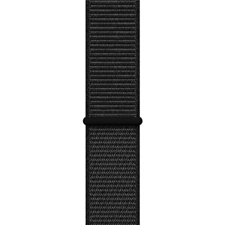 FixPremium - Nylonband für Apple Watch (42, 44, 45 und 49mm), schwarz