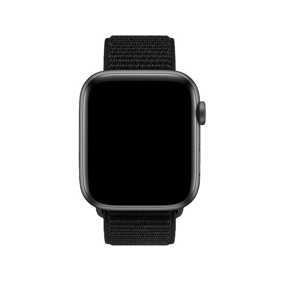 FixPremium - Nylonband für Apple Watch (42, 44, 45 und 49mm), schwarz