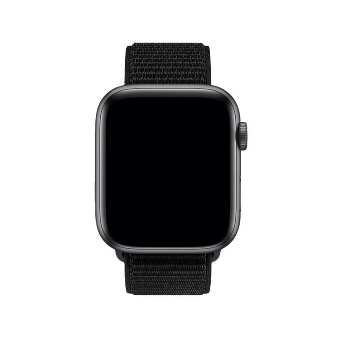 FixPremium - Nylonband für Apple Watch (38, 40 und 41mm), schwarz