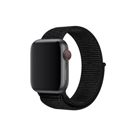 FixPremium - Nylonband für Apple Watch (38, 40 und 41mm), schwarz