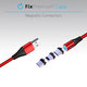 FixPremium - Lightning / USB Magnetisches Kabel (2m), rot