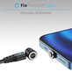 FixPremium - USB-C / USB Magnetisches Kabel (1m), schwarz
