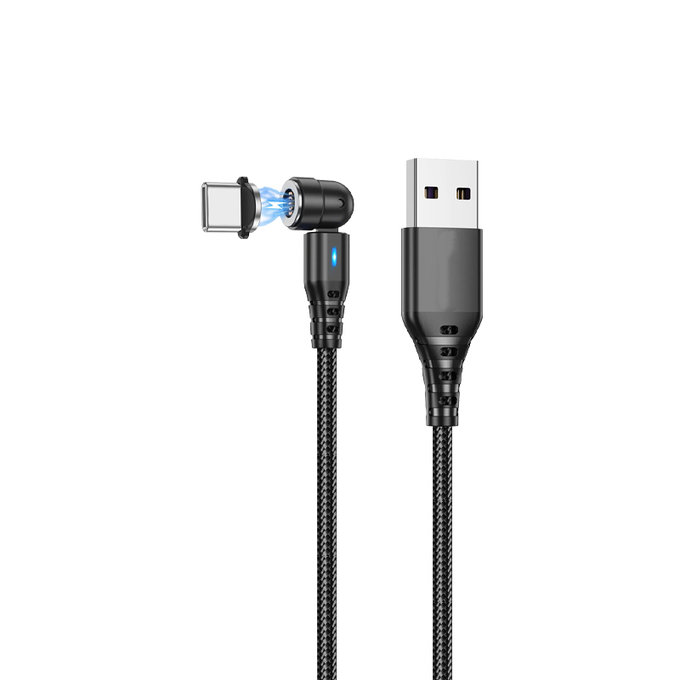 FixPremium - USB-C / USB Magnetisches Kabel (1m), schwarz