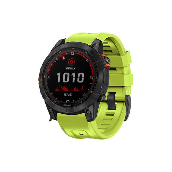 FixPremium - Silikonband für Garmin (QuickFit 22mm), grün
