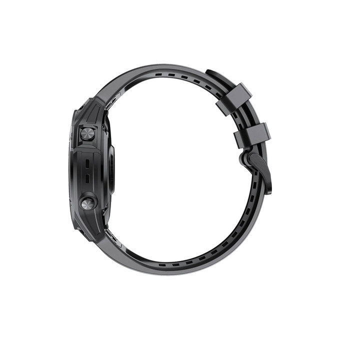 FixPremium - Silikonband für Garmin (QuickFit 22mm), schwarz