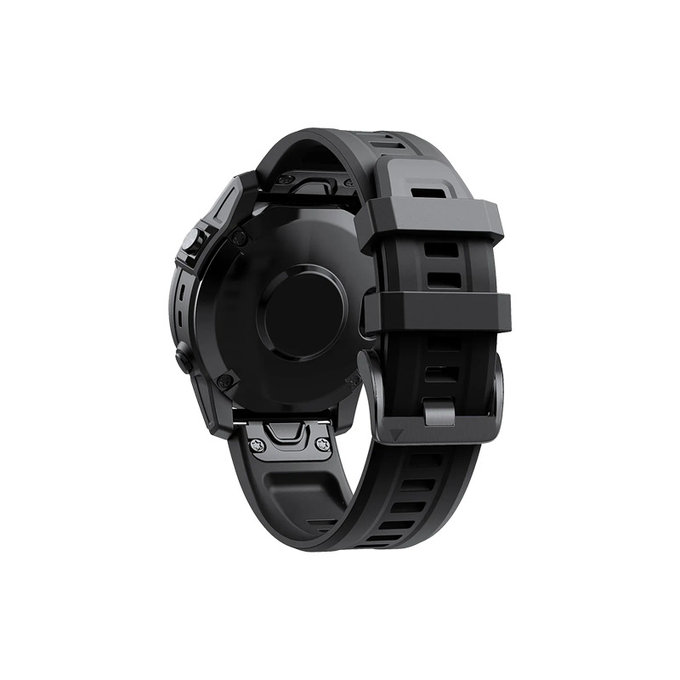 FixPremium - Silikonband für Garmin (QuickFit 22mm), schwarz
