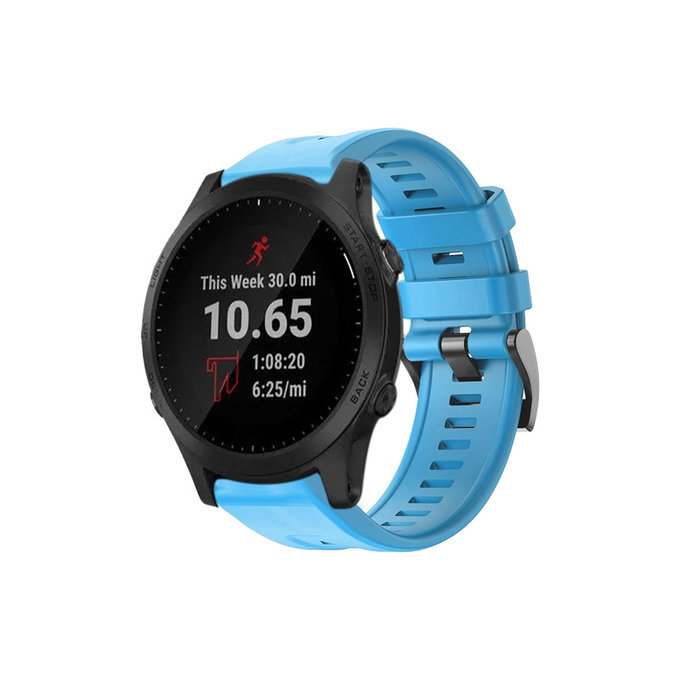 FixPremium - Silikonband für Garmin (QuickFit 22mm), blau