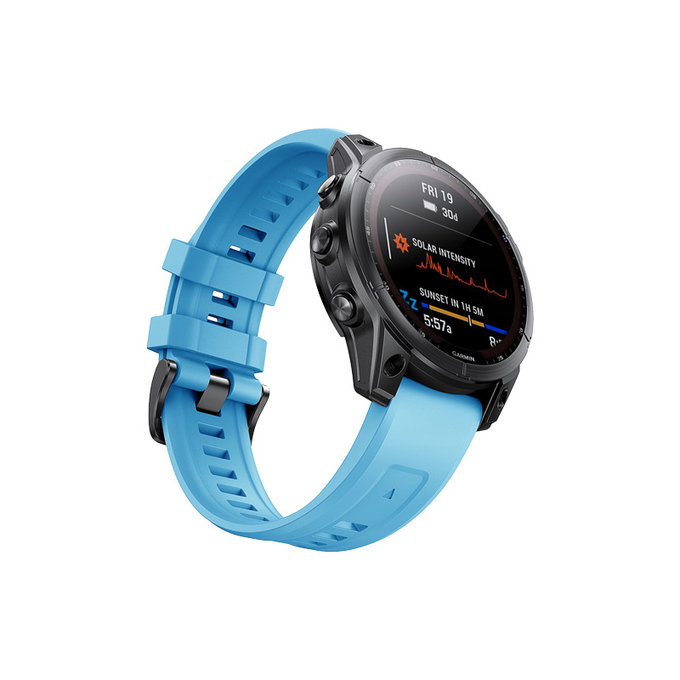 FixPremium - Silikonband für Garmin (QuickFit 26mm), blau