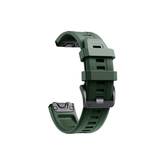 FixPremium - Silikonband für Garmin (QuickFit 26mm), tmavogrün
