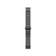 FixPremium - Edelstahlarmband für Garmin (QuickFit 22mm), schwarz