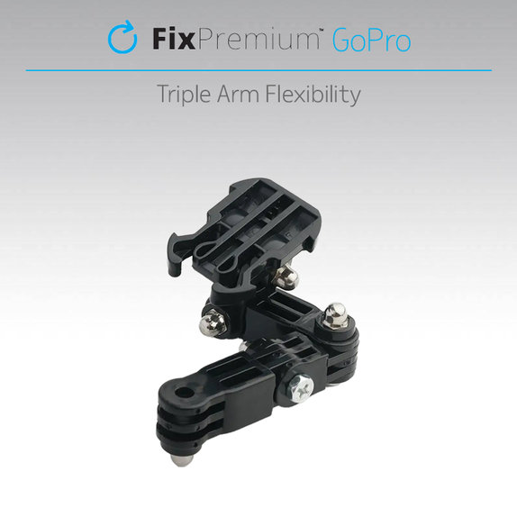 FixPremium - Dreiarmiger Halter für GoPro, schwarz