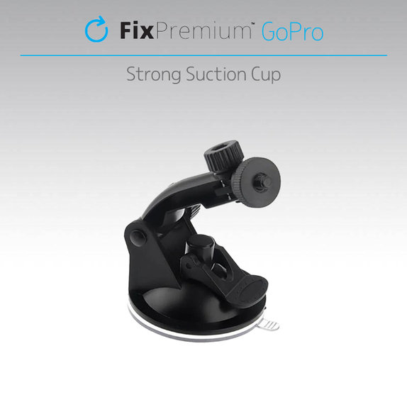 FixPremium - Halterung für GoPro mit Saugnapf, schwarz