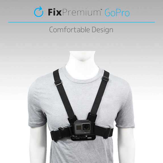 FixPremium - Körperhalterung für GoPro, schwarz