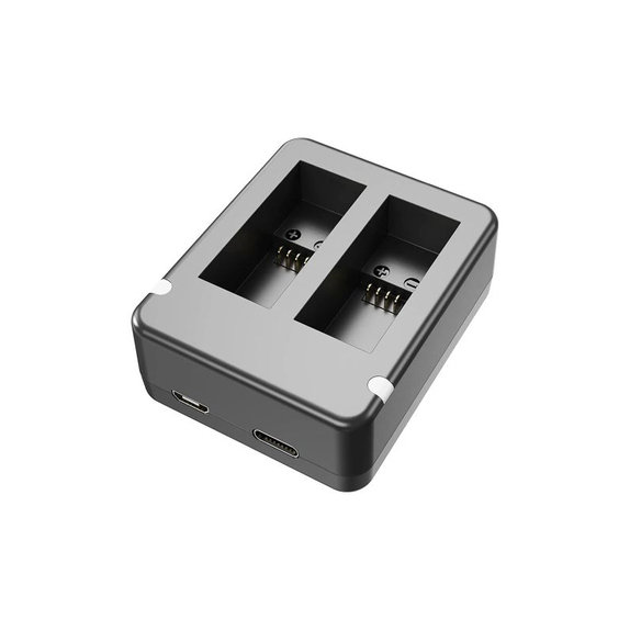 FixPremium - Ladestation für 2 GoPro Batterien (Hero (2018)/Hero 5/Hero 6/Hero 7/Hero 8), schwarz