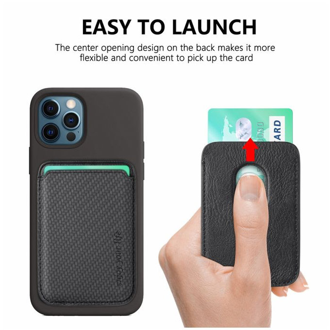 FixPremium - MagSafe Carbon Geldbörse, schwarz