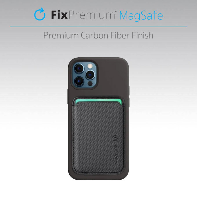 FixPremium - MagSafe Carbon Geldbörse, braun