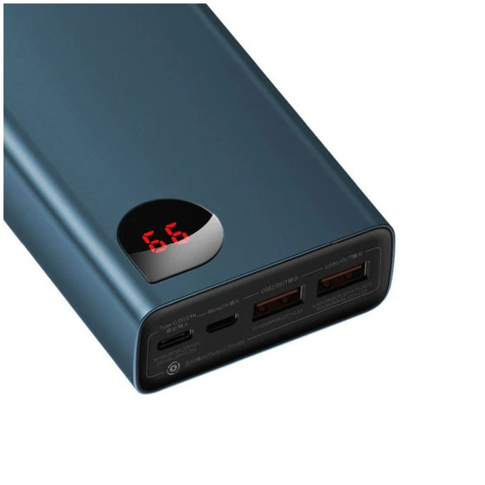 Baseus - 65W PowerBank 20 000 mAh, blau
