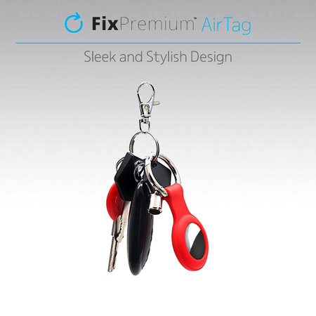 FixPremium - Silikon Schlüsselanhänger für AirTag, orange