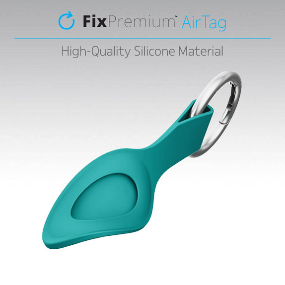 FixPremium - Silikon Schlüsselanhänger für AirTag, dunkelgrün