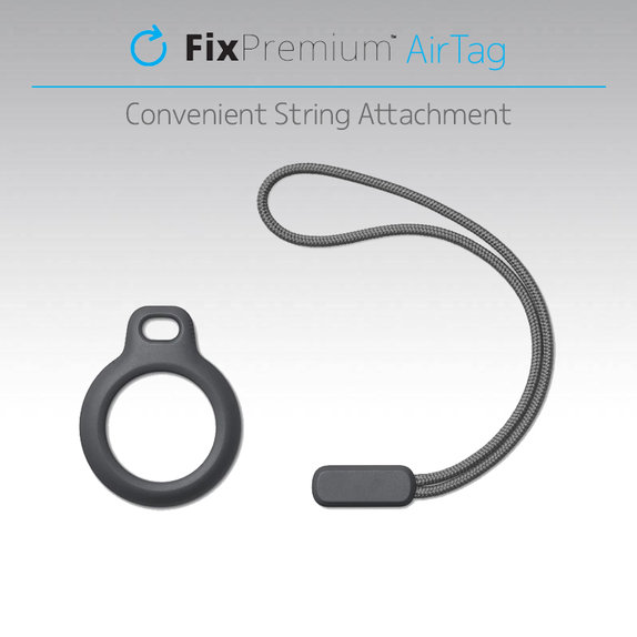 FixPremium - Lanyard Tasche für AirTag, schwarz